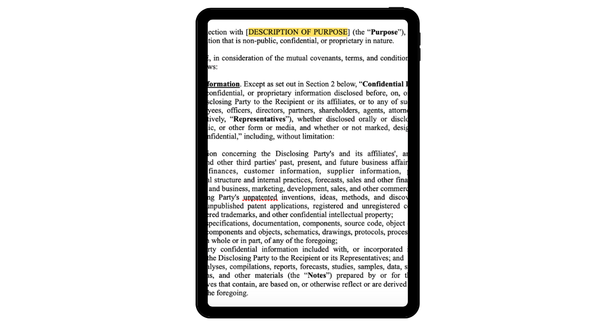 Non-Disclosure Agreement (NDA)