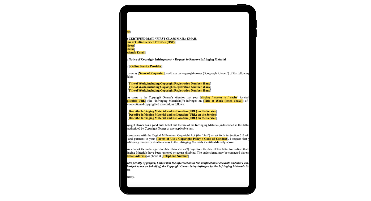 Online Content Restoration Notice