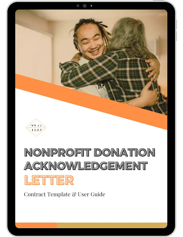 Nonprofit Donor Acknowledgement Letter